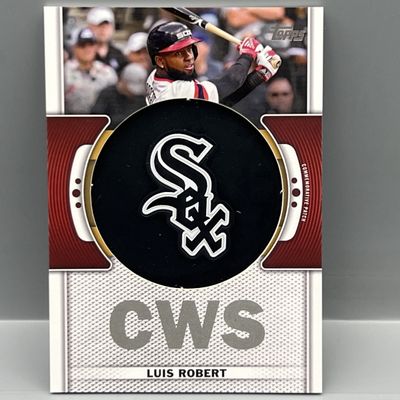 Sale Photo Thumbnail #73: 2023 Topps Series One Luis Robert Commemorative Manufactured Team Logo Patch #TLP-LR