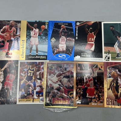 Sale Photo Thumbnail #33: (10) Michael Jordan Basketball & Baseball Cards