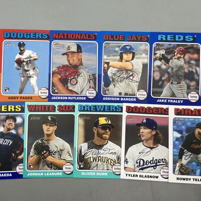 Sale Photo Thumbnail #22: (9) 2024 Topps Heritage Baseball Image & Color Border Variation SPs