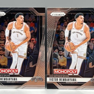 Sale Photo Thumbnail #92: (2) 2024-25 Panini Prizm Monopoly Victor Wembanyama #73