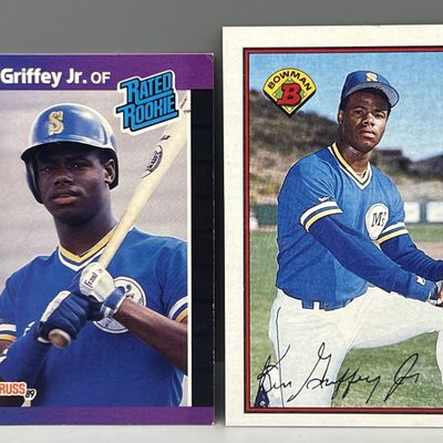 Sale Photo Thumbnail #83: 1989 Donruss Ken Griffey Jr. RC #33 & 1989 Bowman RC #220