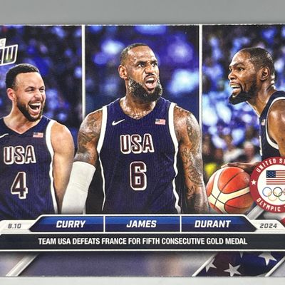 Sale Photo Thumbnail #85: 2024 Topps Now Team USA Basketball Stephen Curry/LeBron James/Kevin Durant #26
