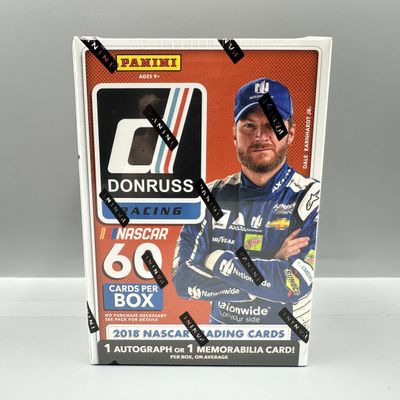 Sale Photo Thumbnail #93: 2018 Donruss NASCAR Racing Sealed Blaster Box - 1 Auto or Memorabilia per box
