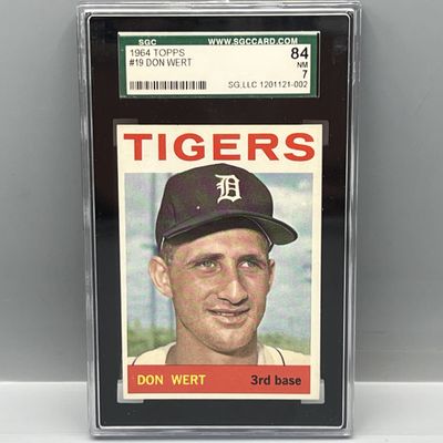Sale Photo Thumbnail #197: 1964 Topps Don Wert #19 SGC NM 7