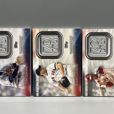 Sale Photo Thumbnail #116: 2021 Topps Series Two Tom Glavine, Roger Clemens, & Johnny Bench Commemorative Manufactured Patches