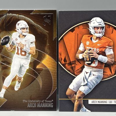 Sale Photo Thumbnail #37: 2025 Panini Silhouette Arch Manning RC/Prospect #16 & Custom Made RC #2