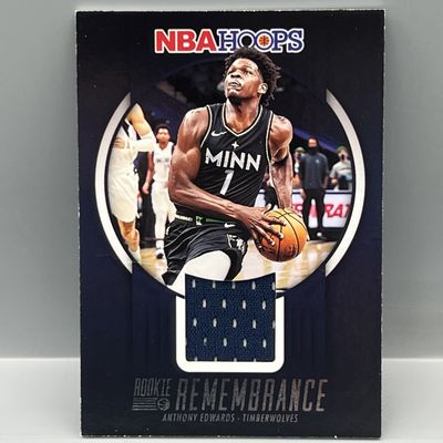 Sale Photo Thumbnail #100: 2023-24 Panini Hoops Anthony Edwards Rookie Remembrance Relic #RR-ANT