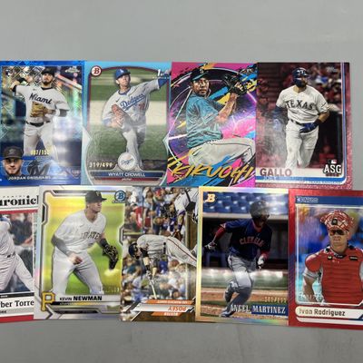 Sale Photo Thumbnail #36: (9) Modern Baseball Serial Numbered Cards