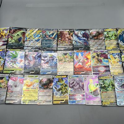 Sale Photo Thumbnail #6: (27) Assorted Pokemon Full Art Trading Cards W/ EX & V Cards - Varying Conditions