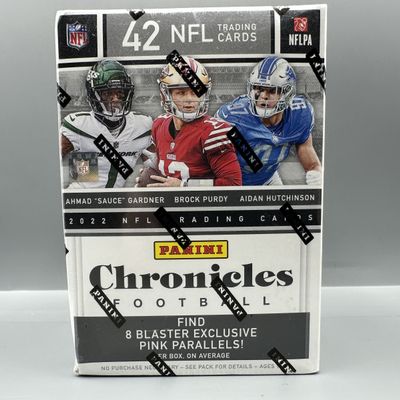 Sale Photo Thumbnail #177: 2022 Panini Chronicles Football Sealed Blaster Box - Possible Rookies of Brock Purdy, Sauce Gardner, Garrett Wilson