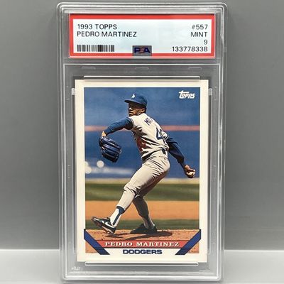 Sale Photo Thumbnail #149: 1993 Topps Pedro Martinez #557 PSA Mint 9