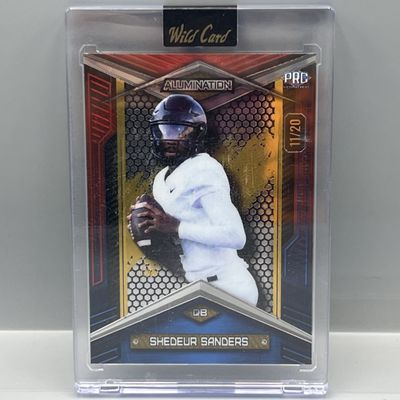 Sale Photo Thumbnail #112: 2024 Wild Card Alumination Shedeur Sanders Prospect/RC #/20 - Sealed In Mag From Wild Card