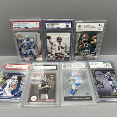 Sale Photo Thumbnail #190: (7) Assorted Football Slabbed Cards W/ Rookies & Stars