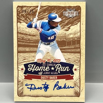 Sale Photo Thumbnail #69: 2025 Leaf Lumber Dusty Baker 1st Career Home Run Auto #/25
