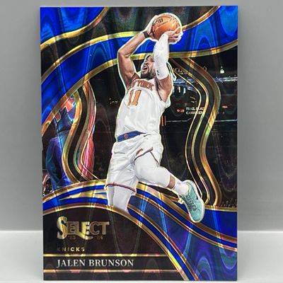 Sale Photo Thumbnail #101: 2023-24 Panini Select Jalen Brunson Tectonic Blue Wave Courtside #/99