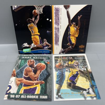 Sale Photo Thumbnail #45: (4) Kobe Bryant Basketball Cards W/ 2nd Year Card