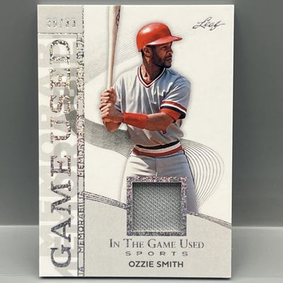 Sale Photo Thumbnail #72: 2025 Leaf In The Game Ozzie Smith Game Used Relic #/30