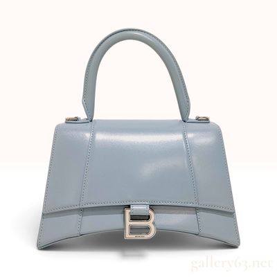 Sale Photo Thumbnail #188: Balenciaga Hourglass XS Light Blue Calfskin Top Handle Bag