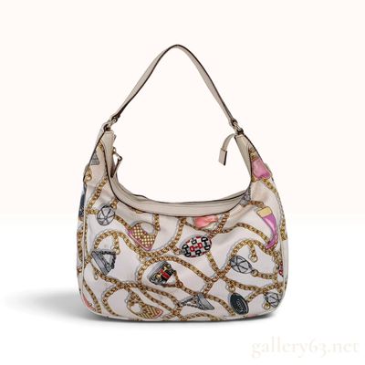 Sale Photo Thumbnail #251: Gucci Satin Charmy Hobo Shoulder Bag 33 cm