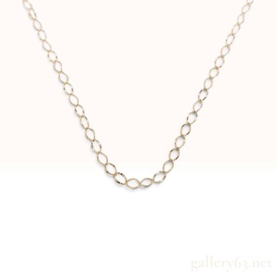 Sale Photo Thumbnail #329: An 18 Karat Yellow Gold Faceted Oval Link Chain Necklace