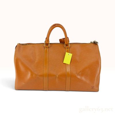 Sale Photo Thumbnail #57: Vintage Louis Vuitton Keepall 50 Cipango Gold Epi Leather Duffle Bag