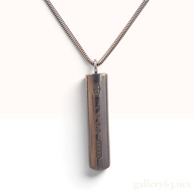 Sale Photo Thumbnail #366: Tiffany & Co. 1837 Sterling Silver Bar Pendant Necklace