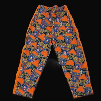 Sale Photo Thumbnail #61: Vintage Hermes Bain Chaines et Gourmettes Orange Polyamide Blend Leggings Size 36