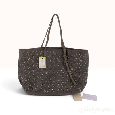 Sale Photo Thumbnail #184: Jimmy Choo Sasha Star Studded Taupe Glitter Leather Tote Bag