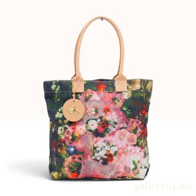 Sale Photo Thumbnail #437: Vivienne Westwood Flower Bear Multicolor Canvas Tote Bag