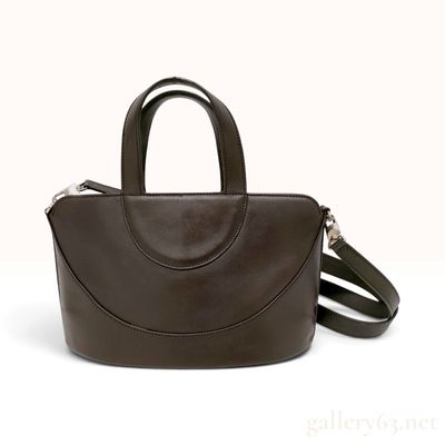 Sale Photo Thumbnail #122: Bvlgari Decollete Dark Brown Leather 2way Satchel