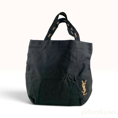 Sale Photo Thumbnail #415: Yves Saint Laurent Parfums Black Canvas Tote Bag