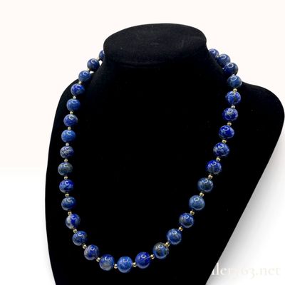 Sale Photo Thumbnail #81: Lapis Lazuli and Gold Vermeil Bead Necklace