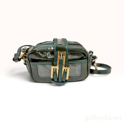 Sale Photo Thumbnail #392: Dolce & Gabbana Miss Perfect Forest Green Patent Leather Camera Bag