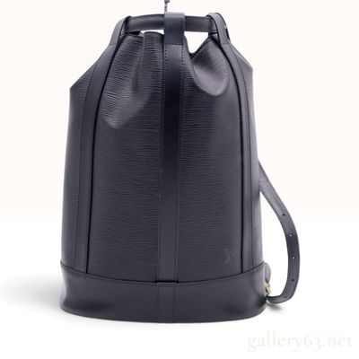 Sale Photo Thumbnail #282: Louis Vuitton Randonnee PM Noir Epi Leather Drawstring Bag