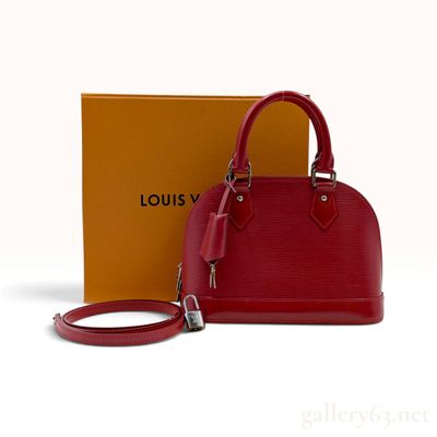 Sale Photo Thumbnail #484: Louis Vuitton Coquelicot Epi Leather Alma BB with Box
