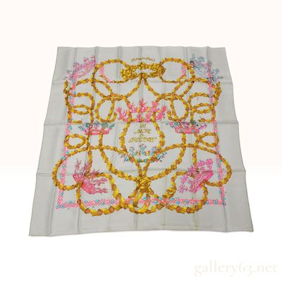 Sale Photo Thumbnail #401: Vintage Hermes Le Sacre du Printemps Celadon Silk Carre 90