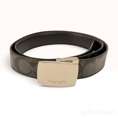 Sale Photo Thumbnail #267: Coach Signature C Charcoal Reversible Leather Belt