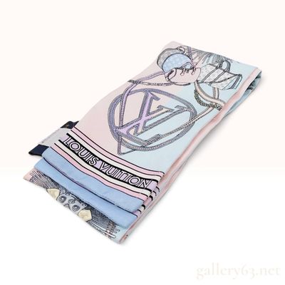 Sale Photo Thumbnail #124: Louis Vuitton Pastel Handbag and Trunk Motif Silk Bandeau