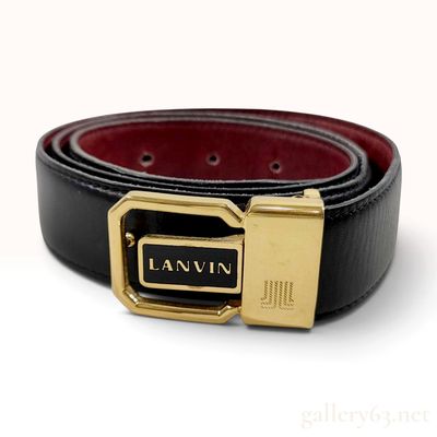 Sale Photo Thumbnail #475: Lanvin Reversible Black and Burgundy Leather Belt 95