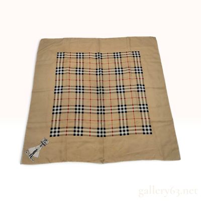 Sale Photo Thumbnail #252: Vintage Burberrys Nova Check Tan Silk Scarf