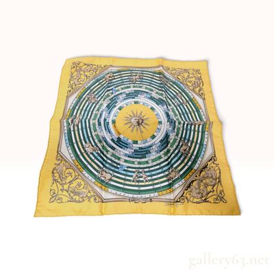 Sale Photo Thumbnail #493: Vintage Hermes Dies et Hore (Days and Hours) Silk Carre 90