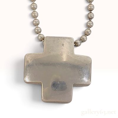 Sale Photo Thumbnail #240: Tiffany & Co. Sterling Silver Roman Cross Ball Chain Necklace