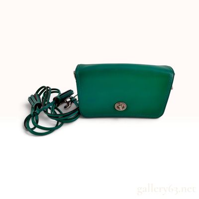 Sale Photo Thumbnail #142: Coach Legacy Penny Emerald Green Glovetanned Leather Crossbody Bag
