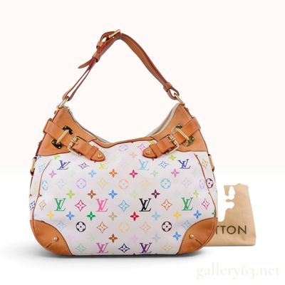Sale Photo Thumbnail #349: Louis Vuitton Multicolore Monogram Greta White Coated Canvas Shoulder Bag