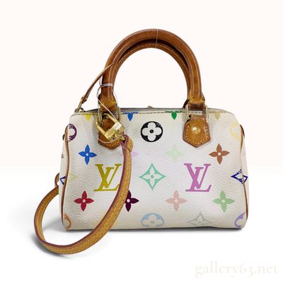 Sale Photo Thumbnail #430: Louis Vuitton Monogram Multicolore White Mini HL Speedy with Strap