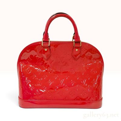 Sale Photo Thumbnail #65: Louis Vuitton Alma PM Pomme d'Amour Monogram Vernis Leather Satchel with Clochette and Keys