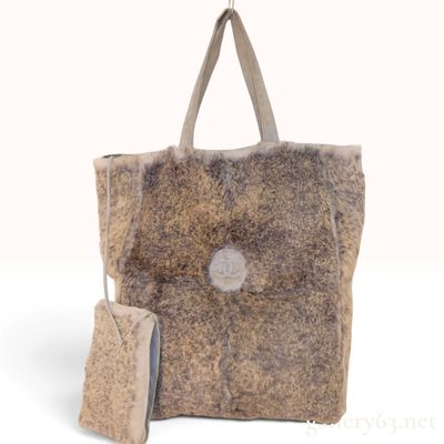 Sale Photo Thumbnail #413: Chanel Lapin Rabbit Fur Patchwork Tote and Pouch
