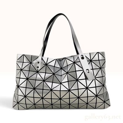Sale Photo Thumbnail #451: Issey Miyake Bao Bao Lucent Metallic Silver PVC Tote Bag