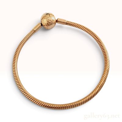 Sale Photo Thumbnail #210: Pandora Moments Rose Gold Toned Snake Chain Bracelet