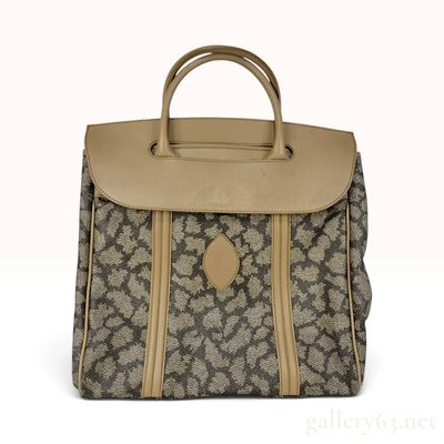 Sale Photo Thumbnail #427: Vintage Yves Saint Laurent Giraffe Print Coated Canvas Tote Bag